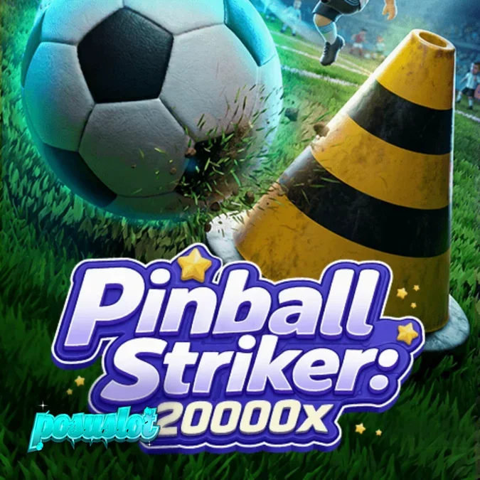 Tampilan visual neon stadion dalam permainan Pinball Striker 20,000x